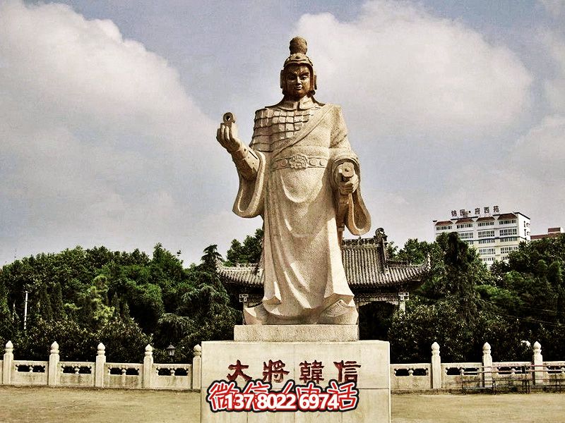 以漢白玉雕塑緬懷韓信，美化景區(qū)，展現(xiàn)創(chuàng)意兵