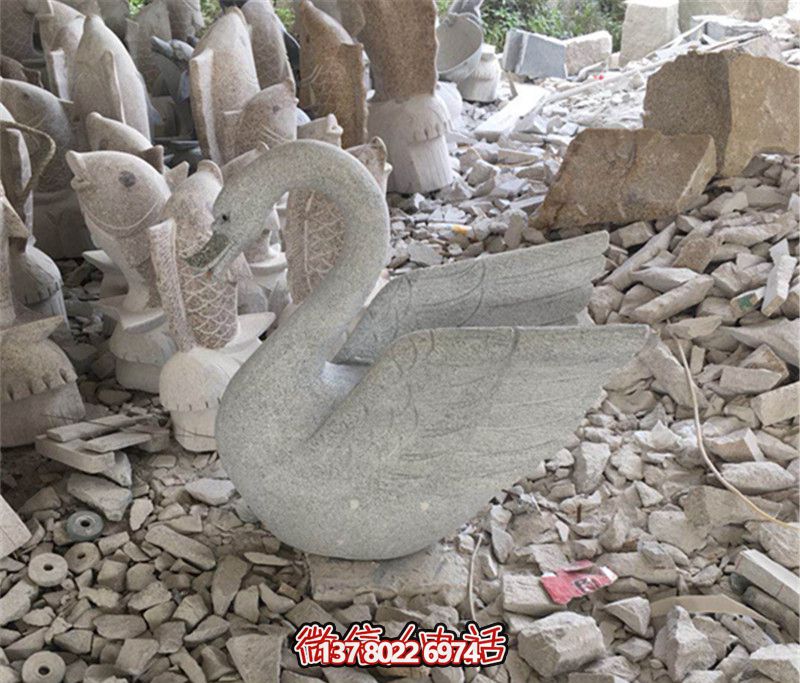 大理石創(chuàng)意天鵝雕塑，美麗大理景區(qū)的精品藝術品