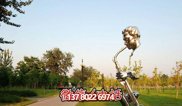 不銹鋼雕塑，景觀嗩吶奏吹