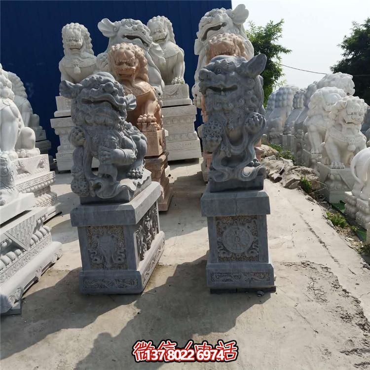 精美獅子大理石石雕，為庭院、公司、門(mén)口添彩