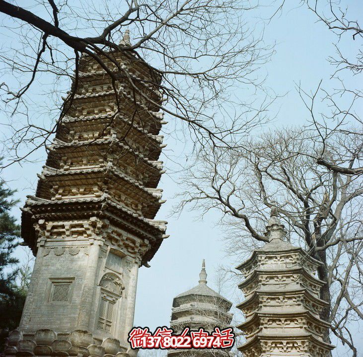 仿古石雕舍利塔，傳承古老文化