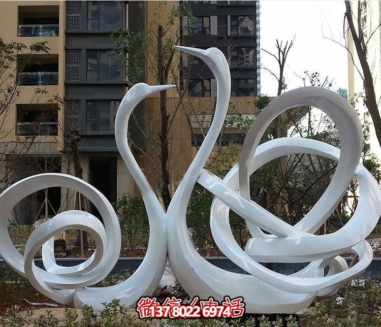 創(chuàng)意天鵝雕塑，為公園和小區(qū)帶來抽象的藝術(shù)氛圍