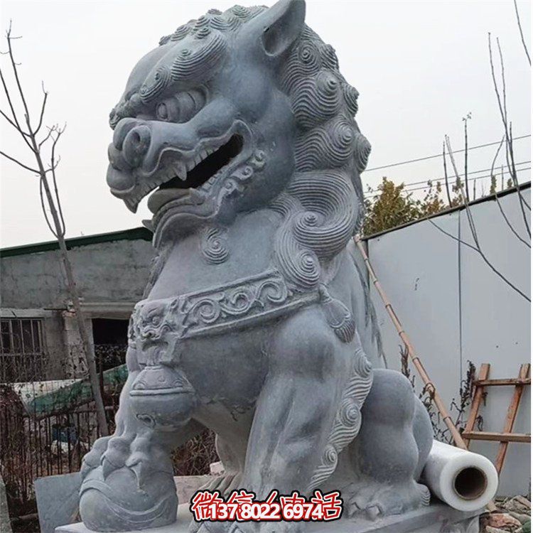 豪華庭院大型獅子雕塑，招財進(jìn)寶，鎮(zhèn)宅門口裝飾