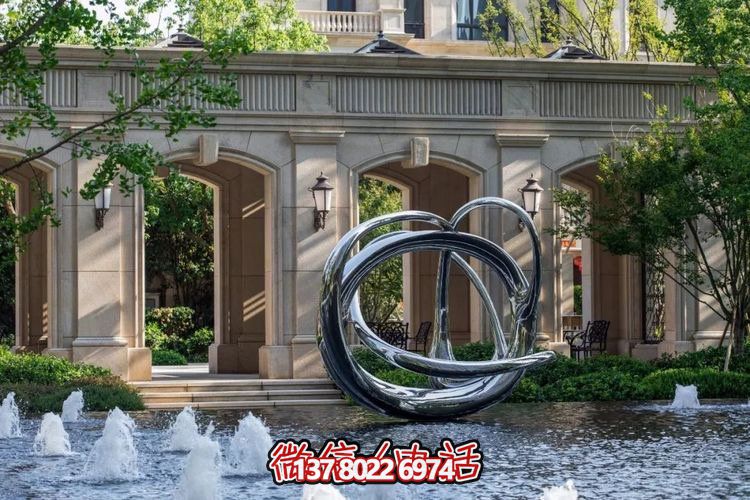 創(chuàng)意不銹鋼抽象藝術(shù)景觀雕塑擺件，點(diǎn)綴小區(qū)水池