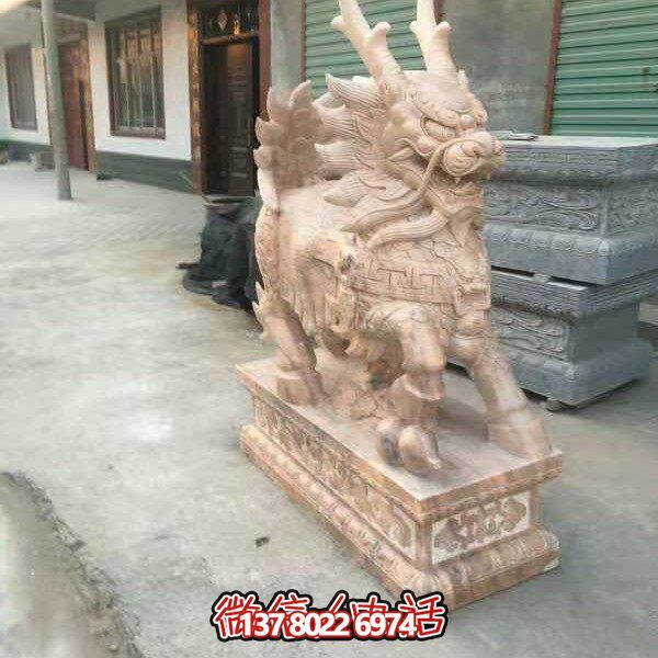 高端定制大理石石雕獅子雕塑，裝點(diǎn)大型庭院、別墅、門口，招財(cái)又安全
