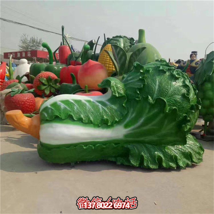 玻璃鋼仿真白菜雕塑，為您的園林戶外添彩