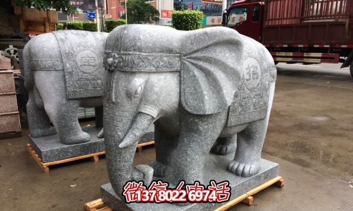 精美大理石雕塑藝術(shù)品，驚艷展現(xiàn)大象的宏偉氣勢