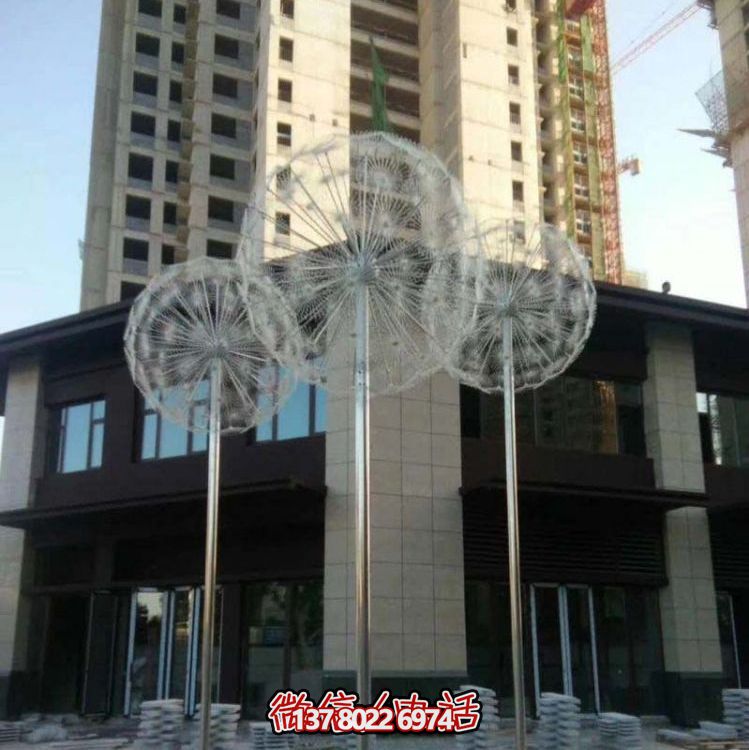 不銹鋼植物景觀雕塑，點綴商業(yè)酒店