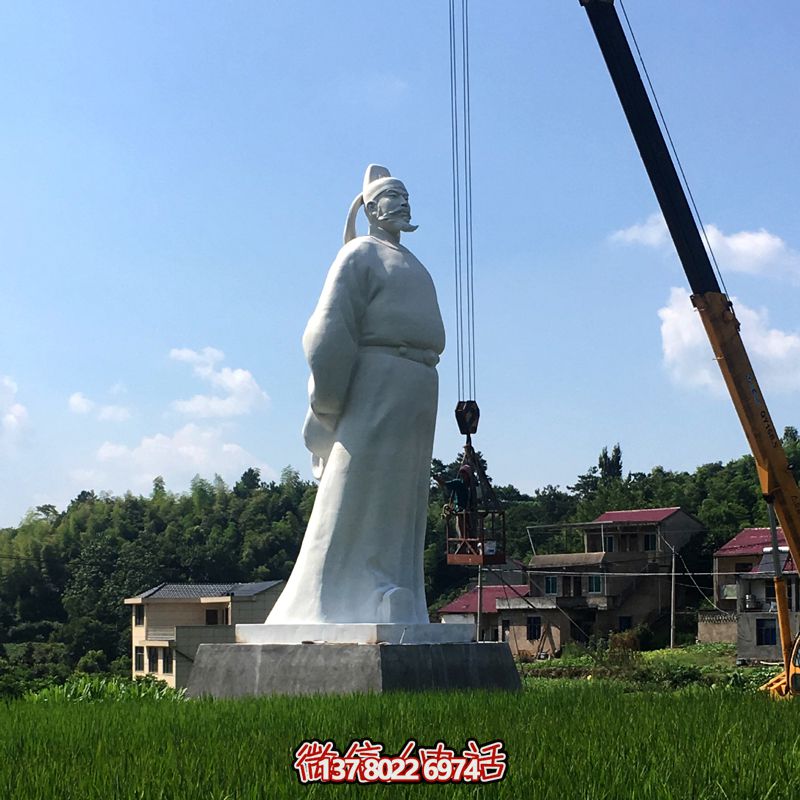 李白漢白玉雕塑，賞詩仙魅力，游覽大型景區(qū)公園