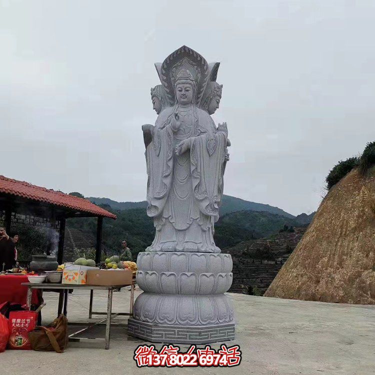 現(xiàn)代藝術(shù)石雕觀音雕塑，融入園林景觀的瑰麗大理石家園
