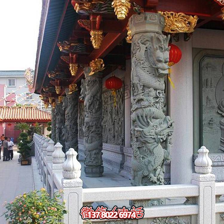 大理石雕刻的龍柱，點(diǎn)綴你家的廣場(chǎng)和寺院