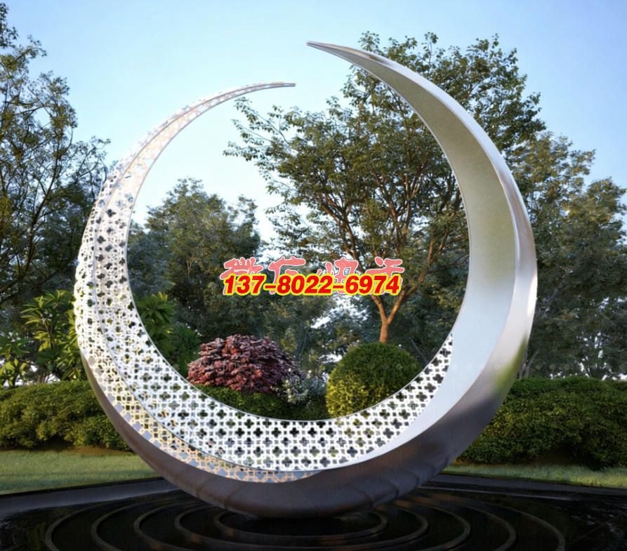 《月綻清輝》：鏤空銀月裁云影，環(huán)納林光織景詩